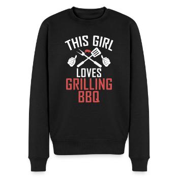 Grill Barbecue Grilling - Männer Premium Bio Pullover - Schwarz - Vorne - Nico (187cm)