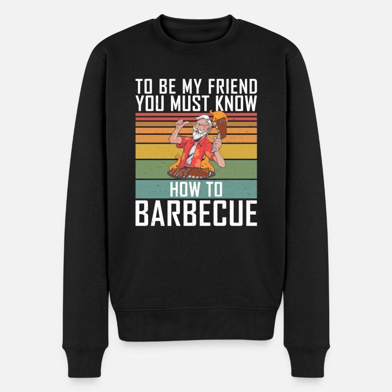 Grillades Barbecue Grillades - Pull Premium bio Homme - noir