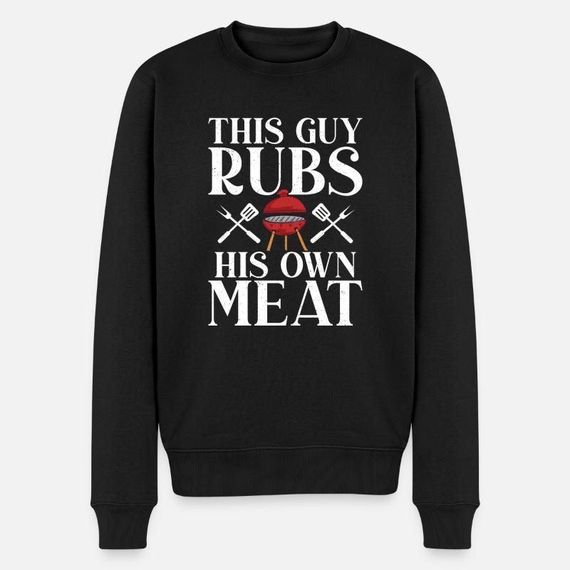Grill Barbecue Grilling - Männer Premium Bio Pullover - Schwarz