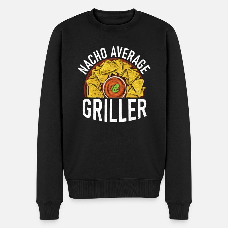 Grill Barbecue Grilling - Männer Premium Bio Pullover - Schwarz