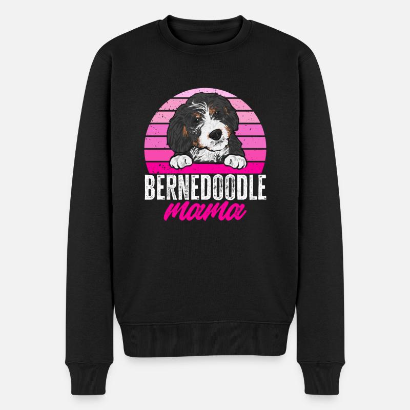 Chien Bernedoodle - Pull Premium bio Homme - noir