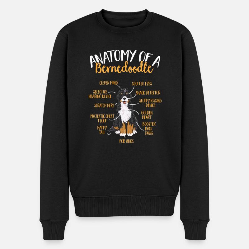 Bernedoodle Hund - Männer Premium Bio Pullover - Schwarz