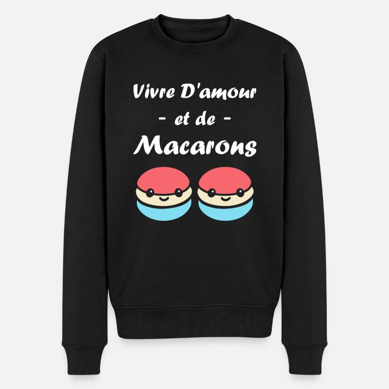 macarons - Pull Premium bio Homme - noir