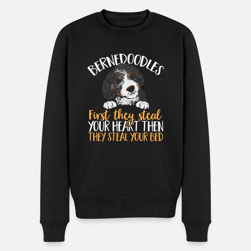 Chien Bernedoodle - Pull Premium bio Homme - noir