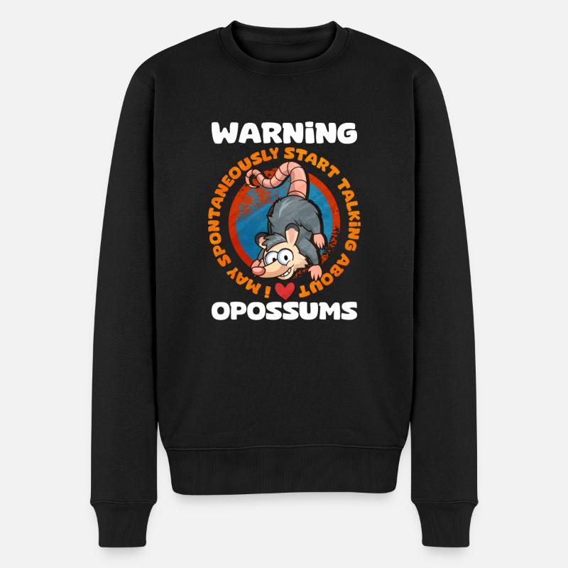 Geschenk für Opossum Liebhaber - Männer Premium Bio Pullover - Schwarz