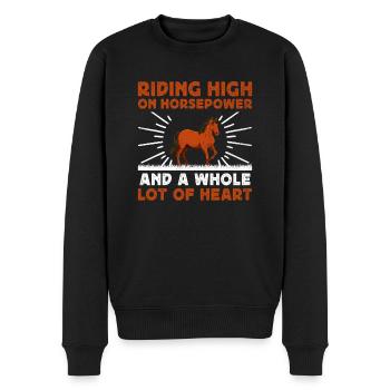 Courses de chevaux pur-sang Équitation Chevaux équestres - Pull Premium bio Homme - noir - Devant - Nico (187cm)