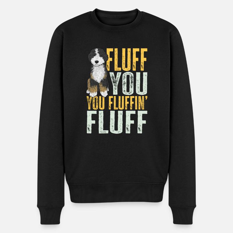 Chien Bernedoodle - Pull Premium bio Homme - noir