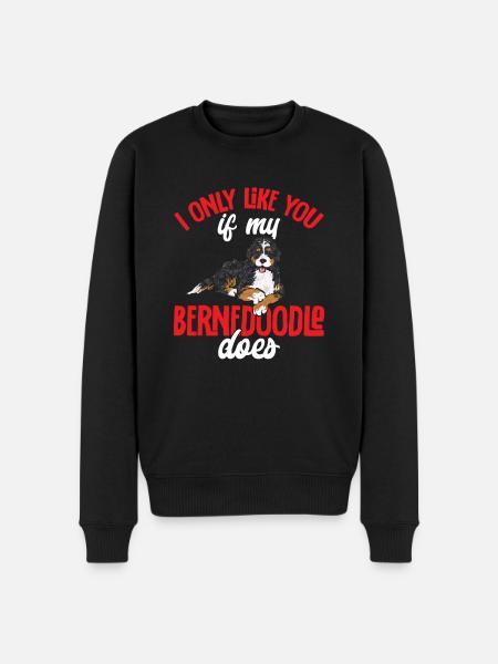 Bernedoodle Dog - Men's Premium Organic Jumper - black