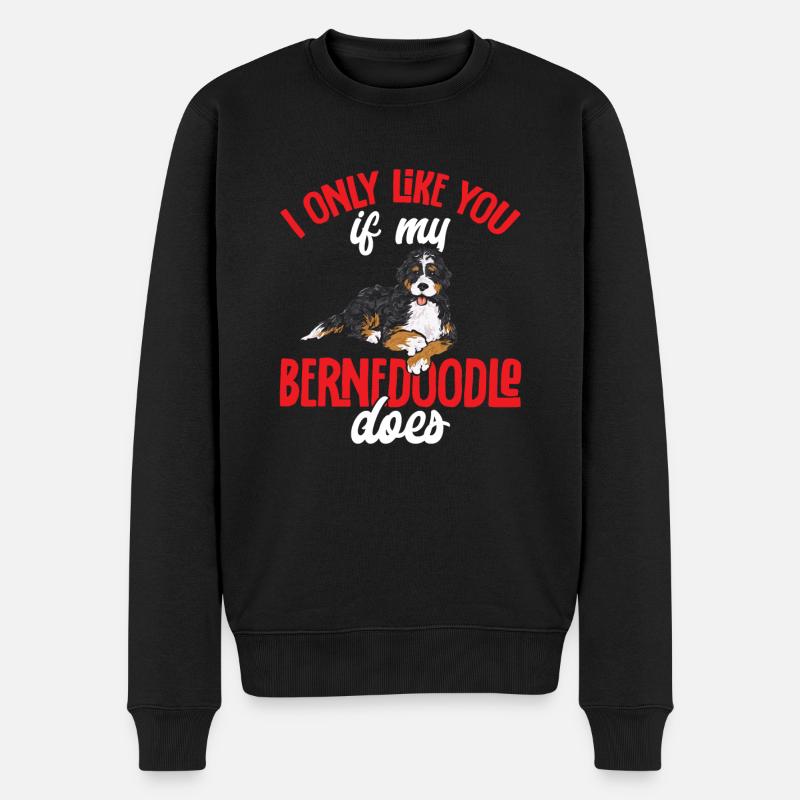 Chien Bernedoodle - Pull Premium bio Homme - noir
