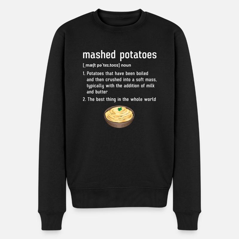 Mashed potatoes Mashed potatoes - Men's Premium Organic Jumper - black