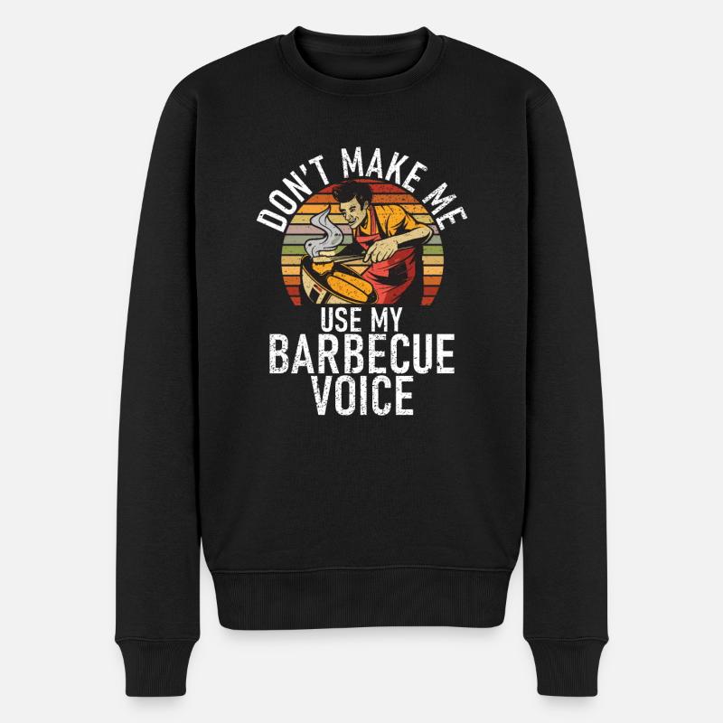 Grillades Barbecue Grillades - Pull Premium bio Homme - noir