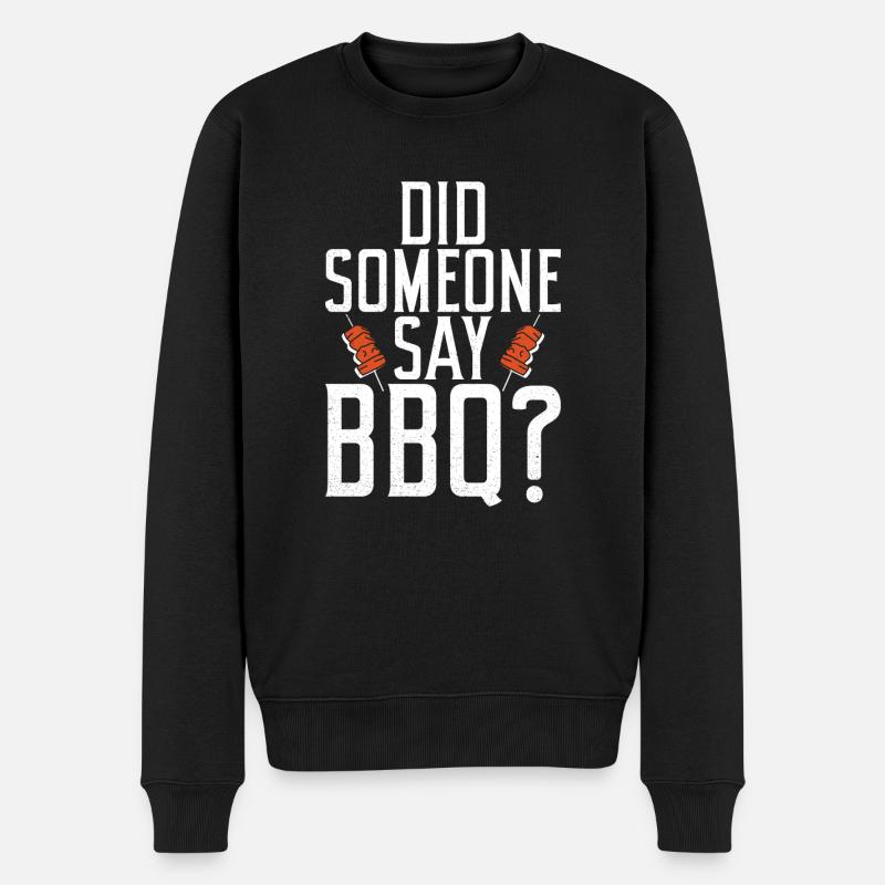Grill Barbecue Grilling - Männer Premium Bio Pullover - Schwarz