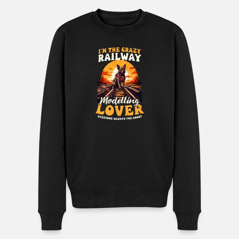 Modélisme ferroviaire Crazy Railway Modeling - Pull Premium bio Homme - noir