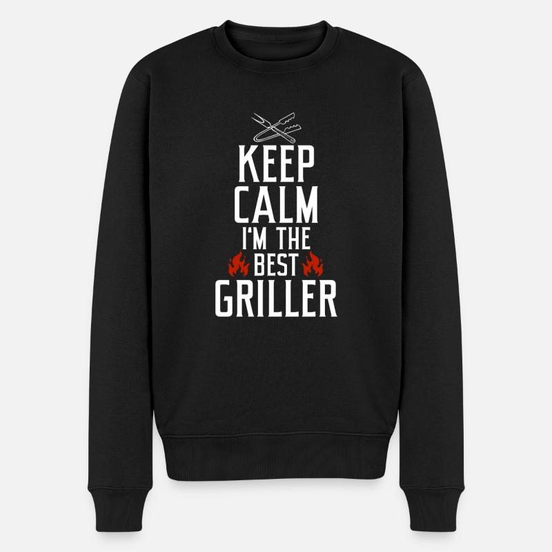 Grillades Barbecue Grillades - Pull Premium bio Homme - noir