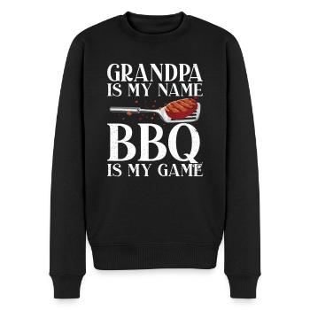 Grill Barbecue Grilling - Männer Premium Bio Pullover - Schwarz - Vorne - Nico (187cm)