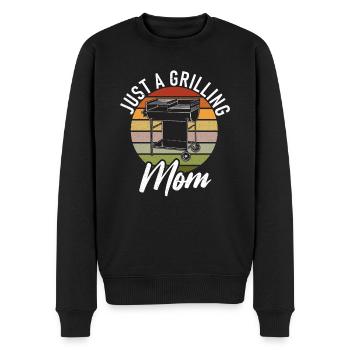 Grill Barbecue Grilling - Männer Premium Bio Pullover - Schwarz - Vorne - Nico (187cm)