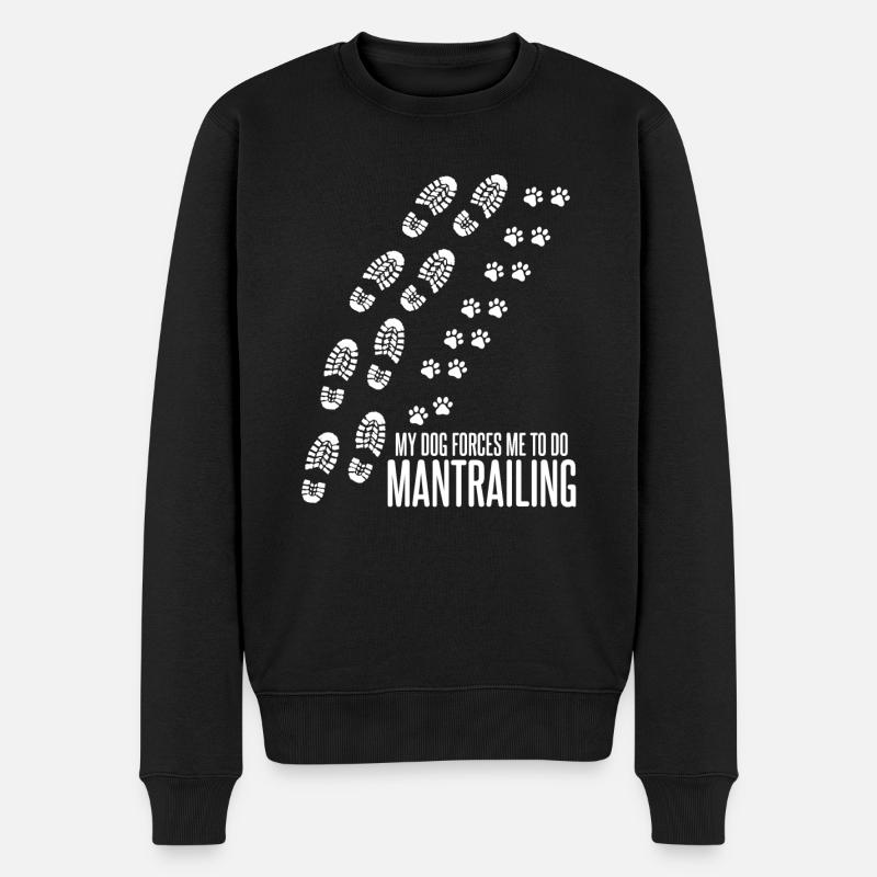 Mantrailing Mantrailer Chiens - Pull Premium bio Homme - noir