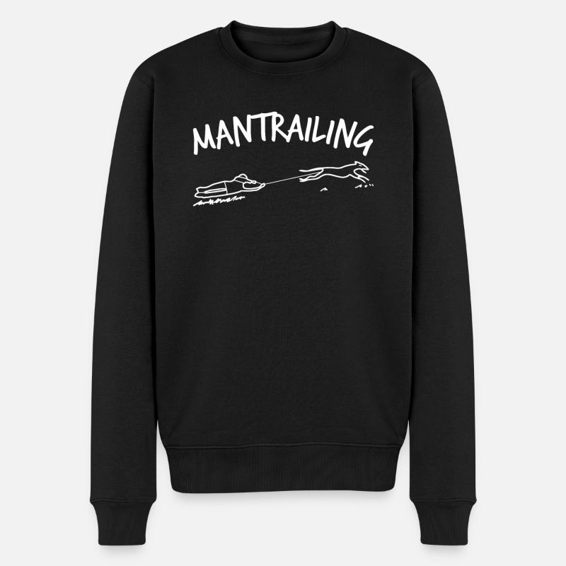 Mantrailing Blague Mantrailer Chien - Pull Premium bio Homme - noir
