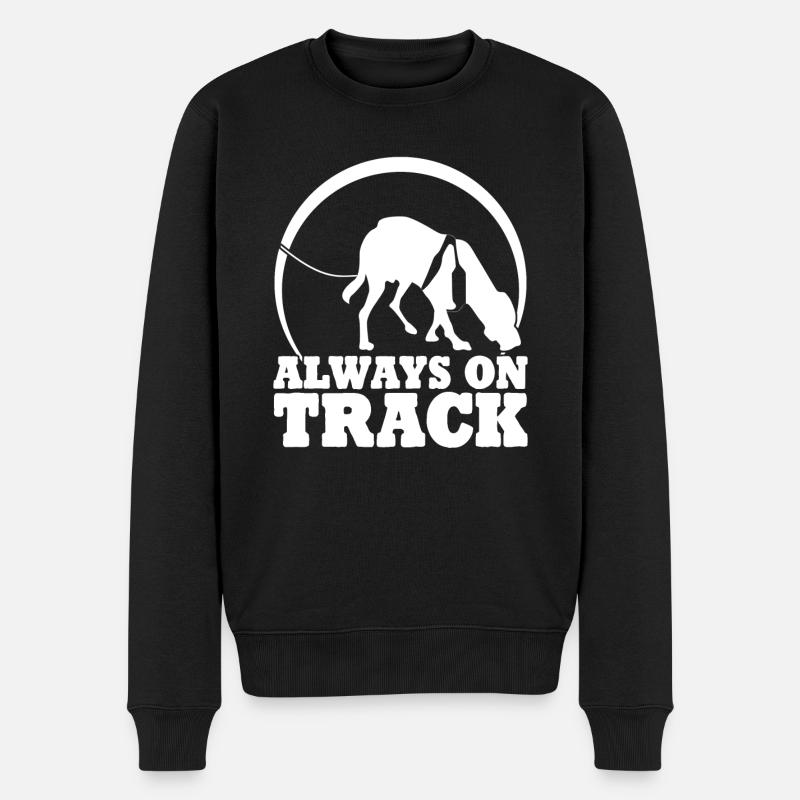 Mantrailing Mantrailer Dog - Männer Premium Bio Pullover - Schwarz