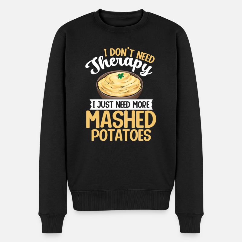 Mashed potatoes Mashed potatoes - Men's Premium Organic Jumper - black