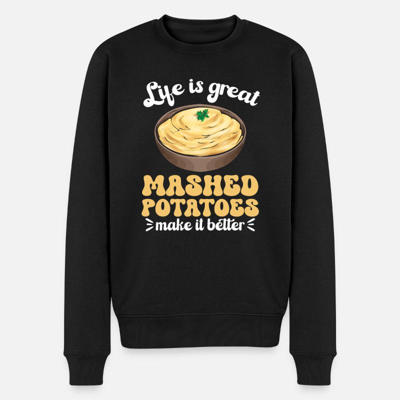 Mashed potatoes Mashed potatoes - Men's Premium Organic Jumper - black