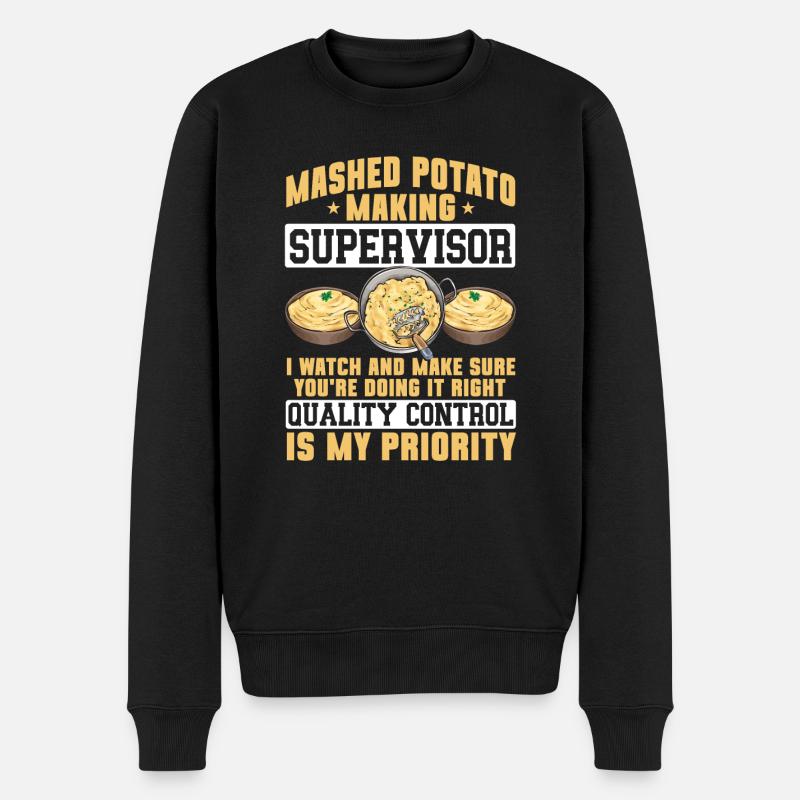 Mashed potatoes Mashed potatoes - Men's Premium Organic Jumper - black