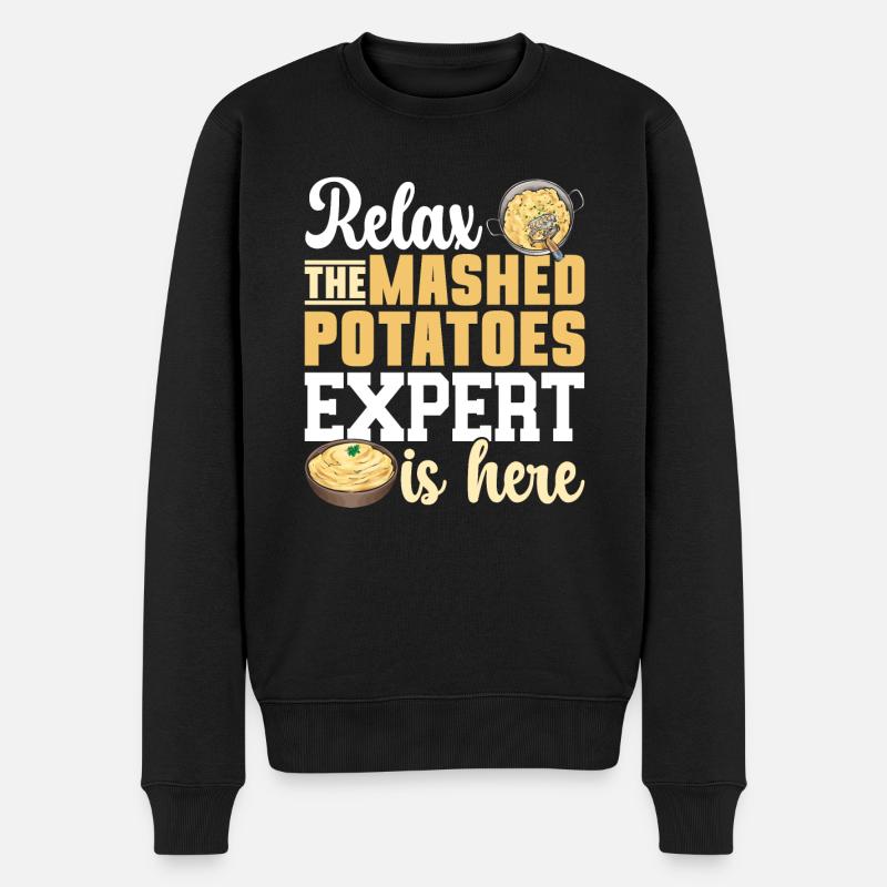 Mashed potatoes Mashed potatoes - Men's Premium Organic Jumper - black