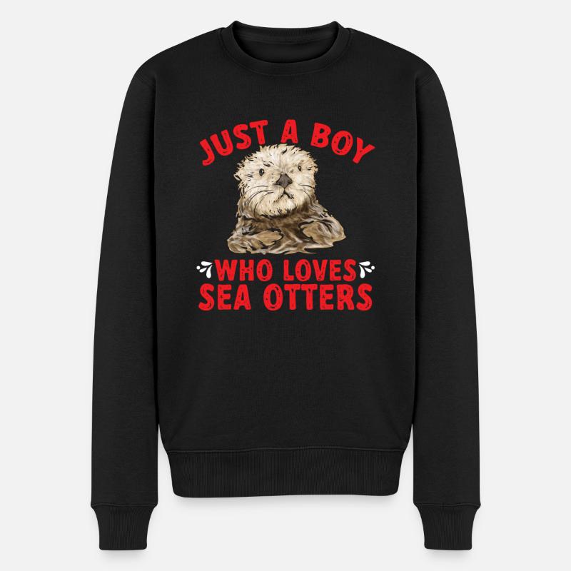 Loutre de mer - Pull Premium bio Homme - noir