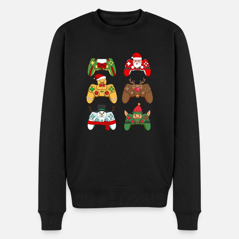 Christmas Gaming Controller - Männer Premium Bio Pullover - Schwarz