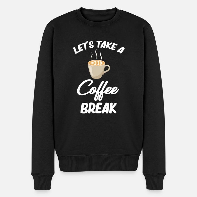 Lass Uns Eine Kaffeepause Machen Cafecito - Männer Premium Bio Pullover - Schwarz