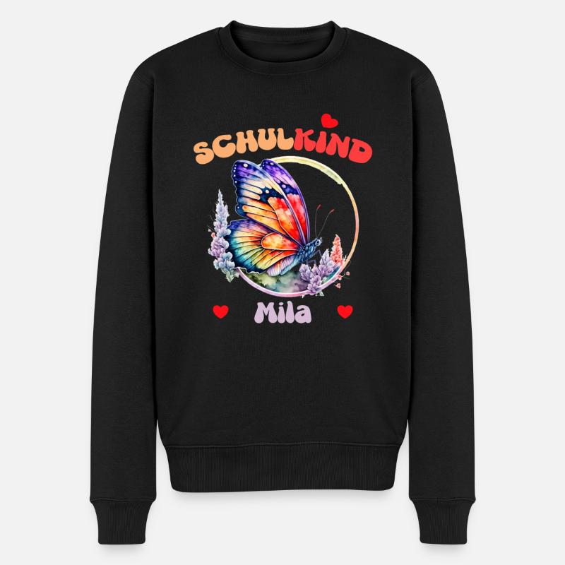 Schulkind Mila - Männer Premium Bio Pullover - Schwarz