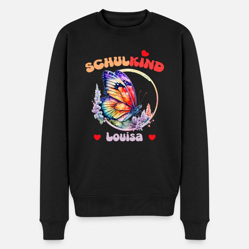 Schulkind Louisa - Männer Premium Bio Pullover - Schwarz