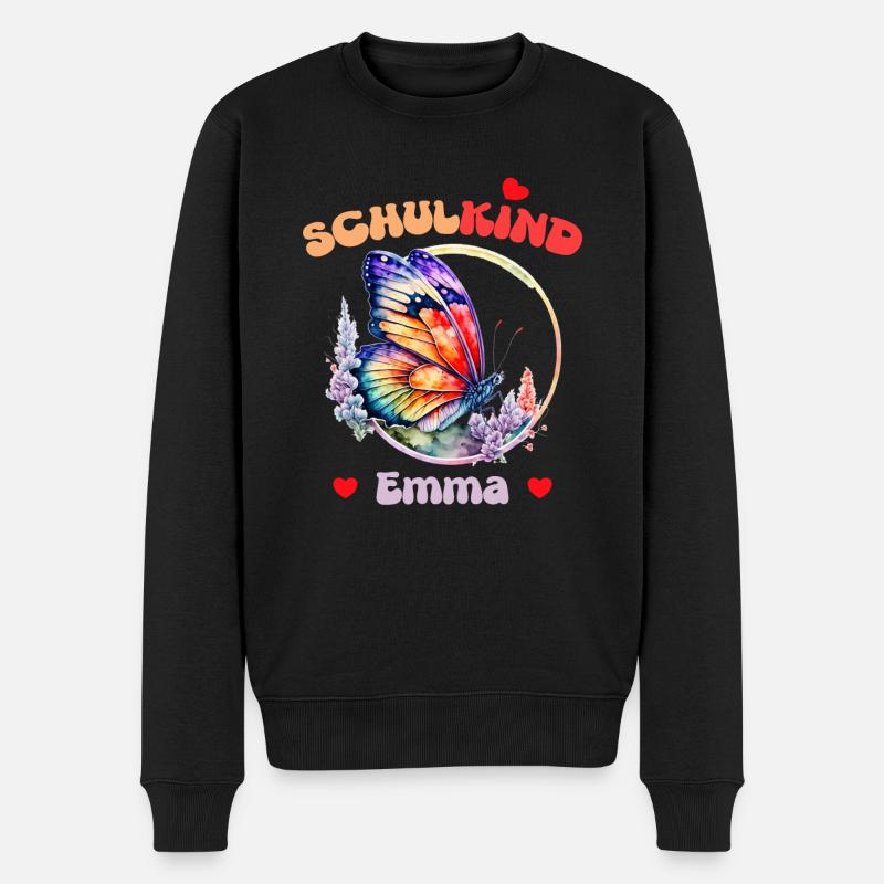 Schulkind Emma - Männer Premium Bio Pullover - Schwarz