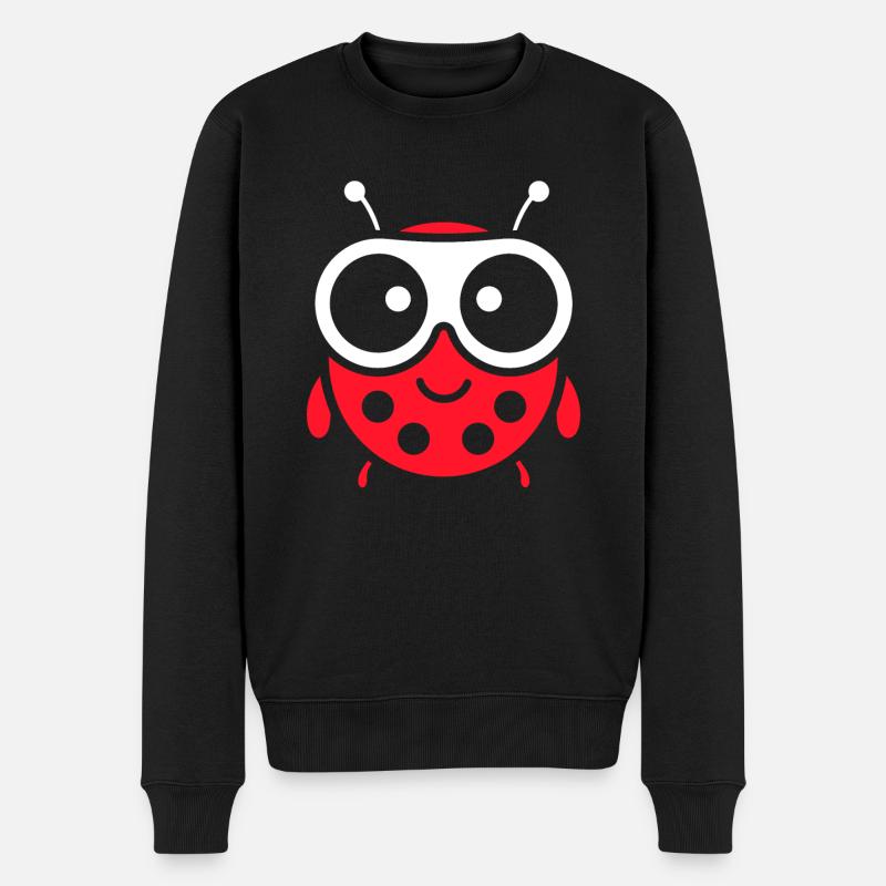 Kleiner Marienkäfer - Männer Premium Bio Pullover - Schwarz