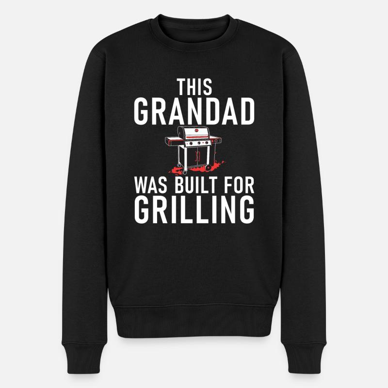 Grill Barbecue Grilling - Männer Premium Bio Pullover - Schwarz
