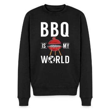 Grill Barbecue Grilling - Männer Premium Bio Pullover - Schwarz - Vorne - Nico (187cm)