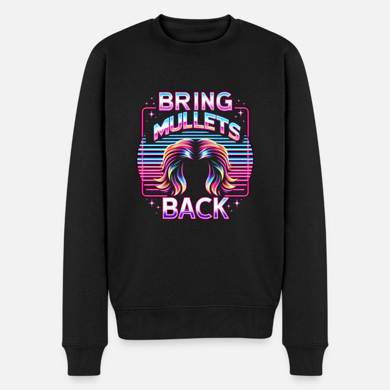 Bring Mullets Back 11 - Männer Premium Bio Pullover - Schwarz