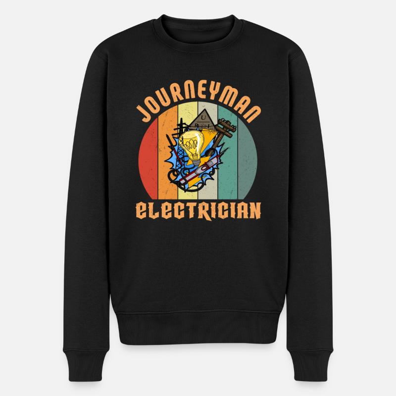 Compagnon électricien électricien Technicien d’éclairage - Pull Premium bio Homme - noir