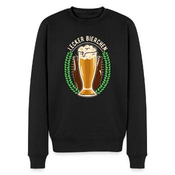 Lecker Bierchen - Männer Premium Bio Pullover - Schwarz - Vorne - Nico (187cm)