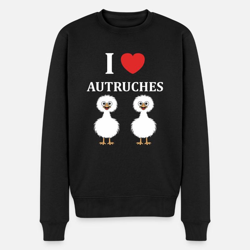 Humour autruche - Pull Premium bio Homme - noir