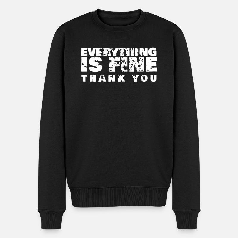 Misanthrope N’aime pas Misanthrope - Pull Premium bio Homme - noir