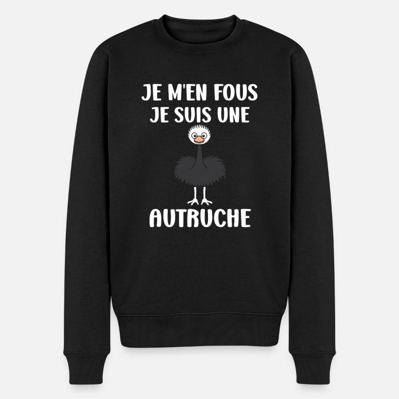 Citation autruche - Pull Premium bio Homme - noir