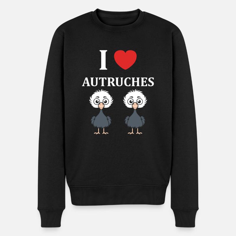 Citation autruche - Pull Premium bio Homme - noir
