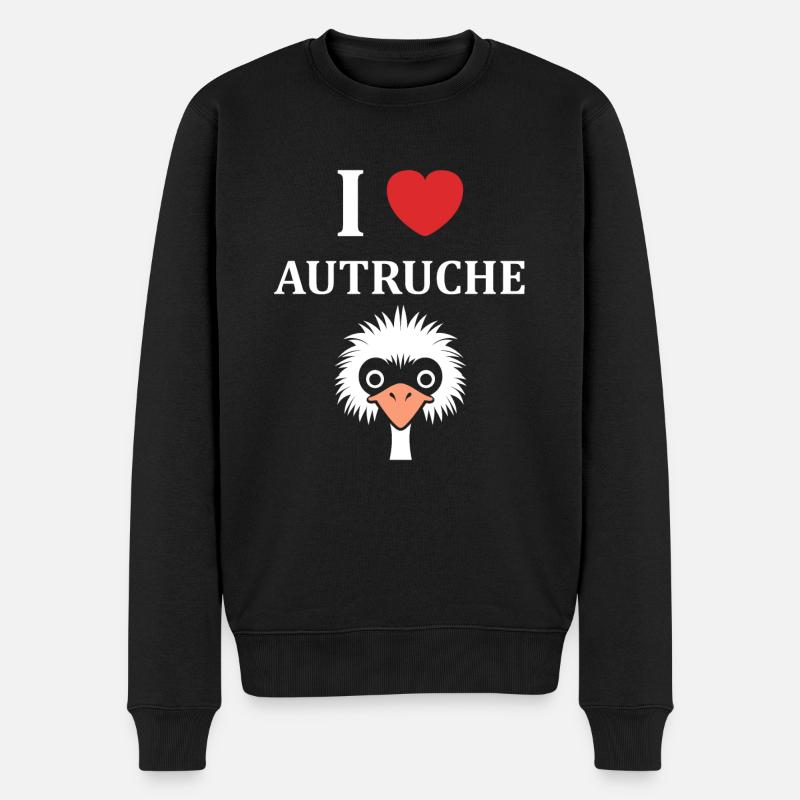 citation humoristique autruche - Pull Premium bio Homme - noir