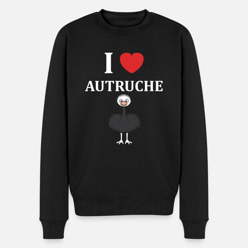 Strauß Zitat - Männer Premium Bio Pullover - Schwarz