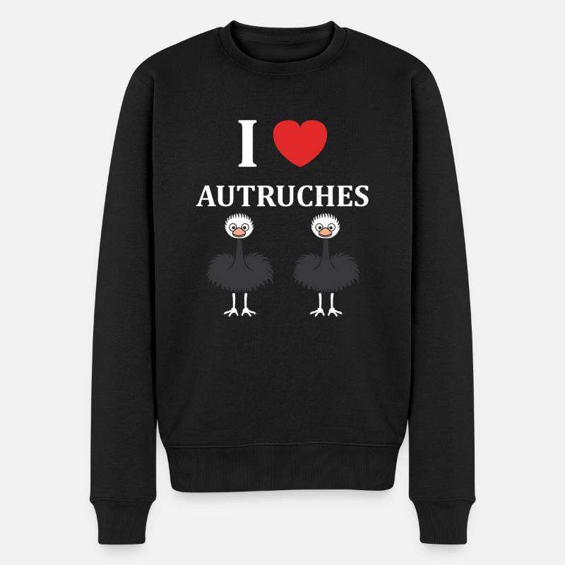 Strauß Zitat - Männer Premium Bio Pullover - Schwarz