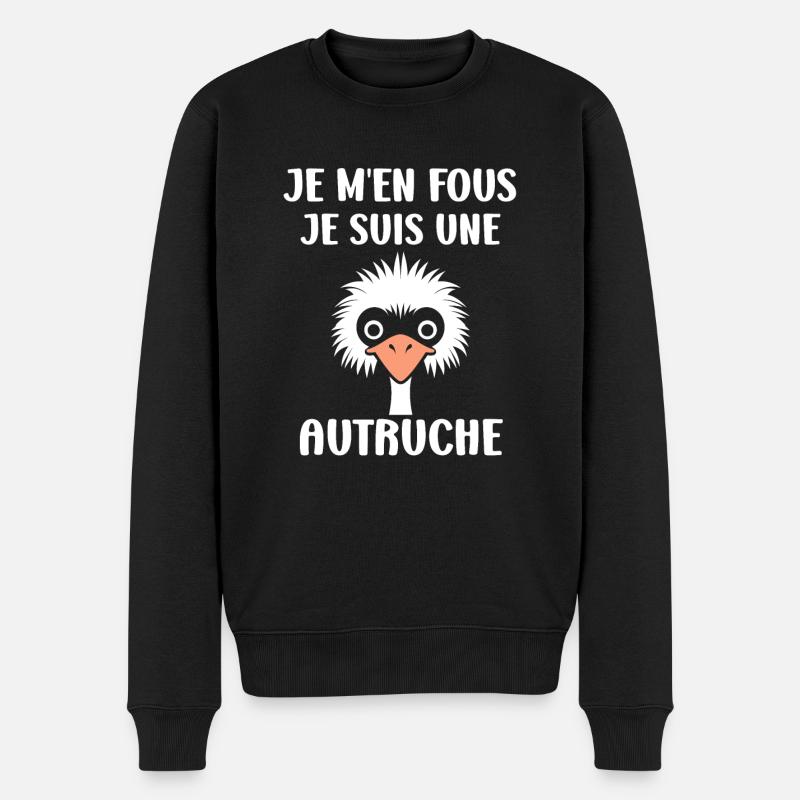 Citation autruche - Pull Premium bio Homme - noir