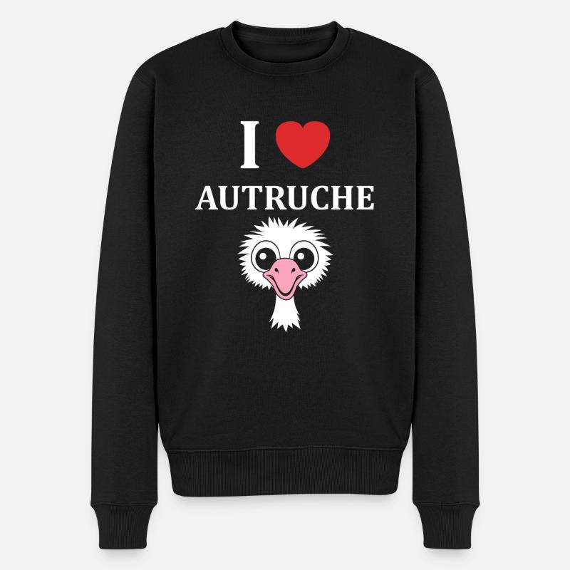 citation humoristique autruche - Pull Premium bio Homme - noir