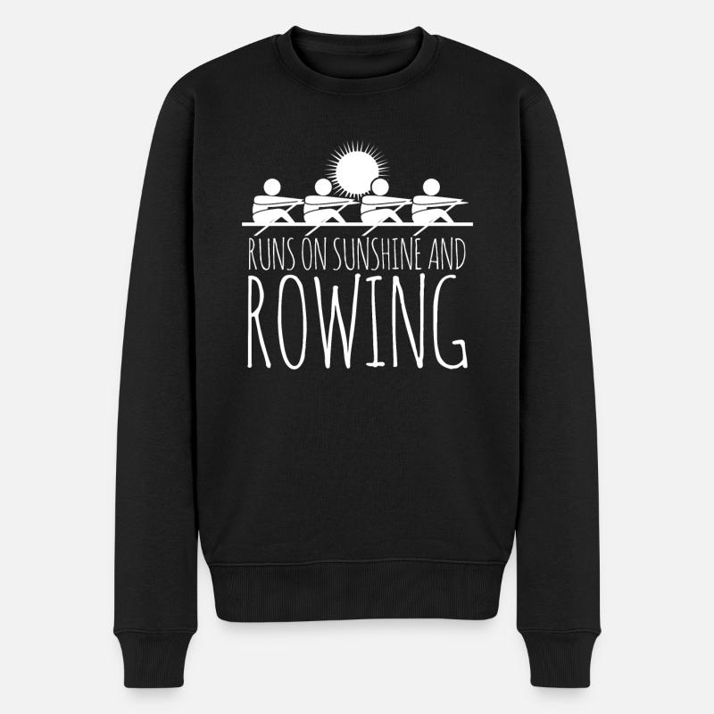 Rowing Boat Paddles Rowing Club - Männer Premium Bio Pullover - Schwarz