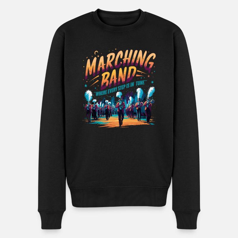 Marching Band Clarinetist School Probenmusik - Männer Premium Bio Pullover - Schwarz